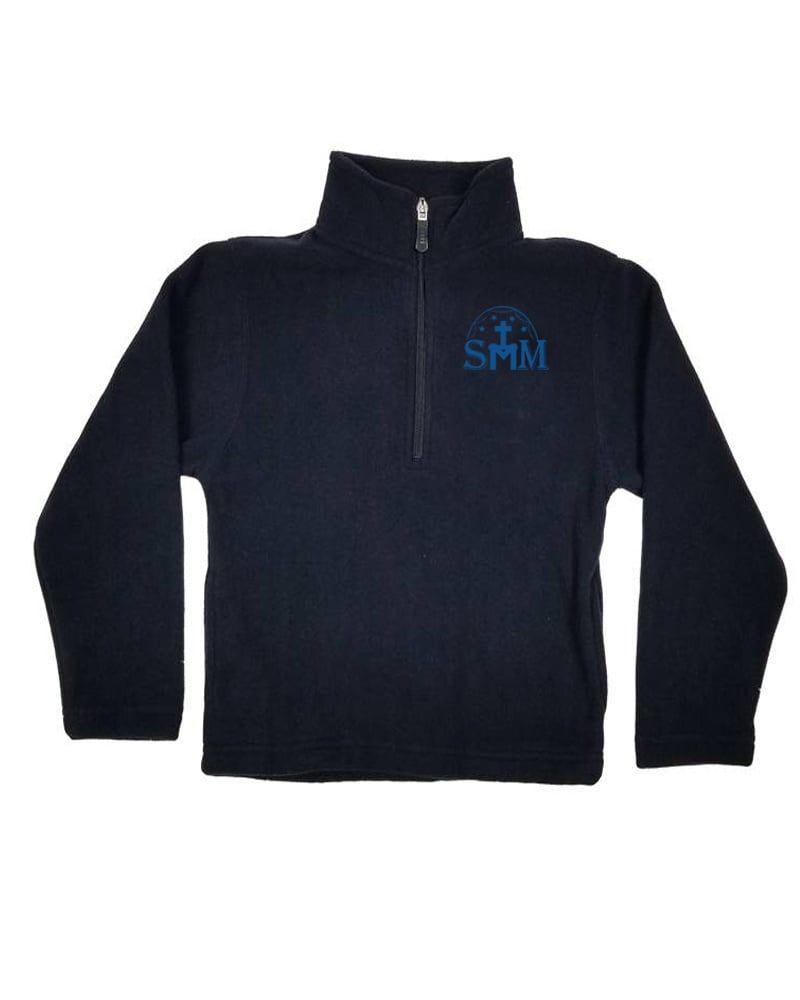 ST MARY MAGDALENE 1/4 ZIP FLEECE, Color: NAVY, Size: Youth 2XS