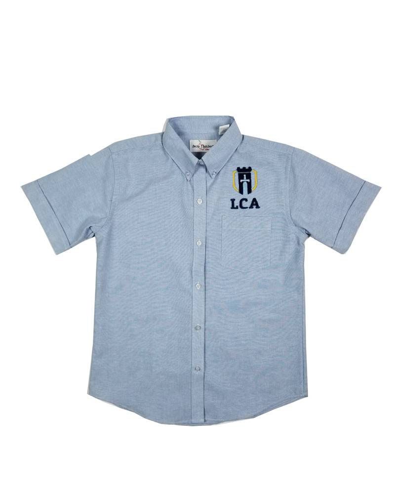 LEGACY LADIES SS OXFORD BLOUSE, Color: BLU, Size: Adult XS