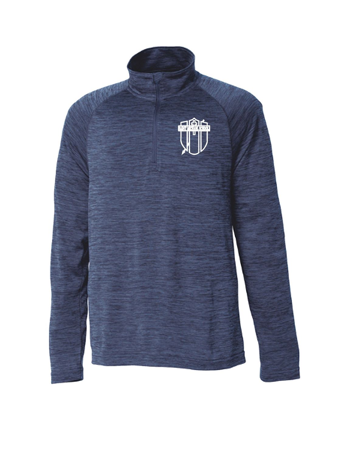 ST. MICHAEL SPIRITWEAR ADULT SPACE DYE PULLOVER, Color: NAVY, Size: ADULT XS