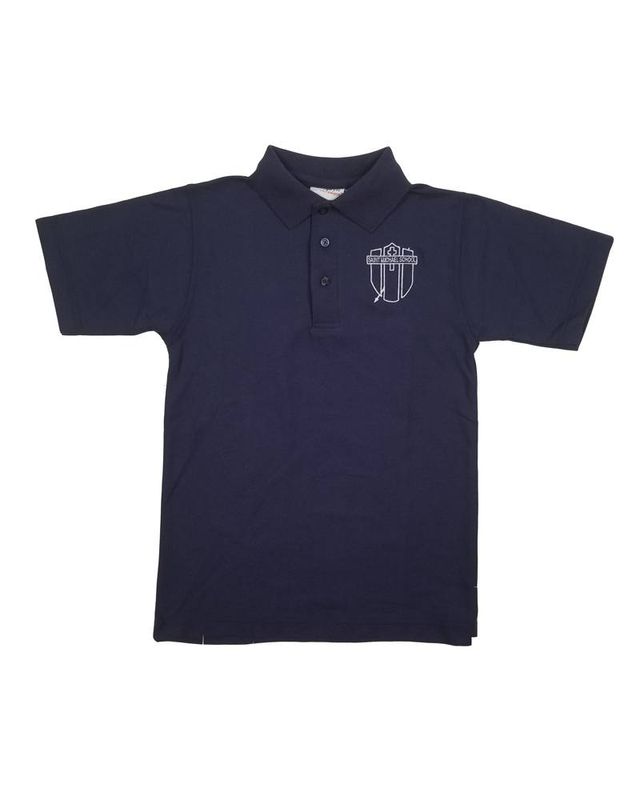 ST. MICHAEL FINDLAY SS PIQUE KNIT SHIRT NAVY