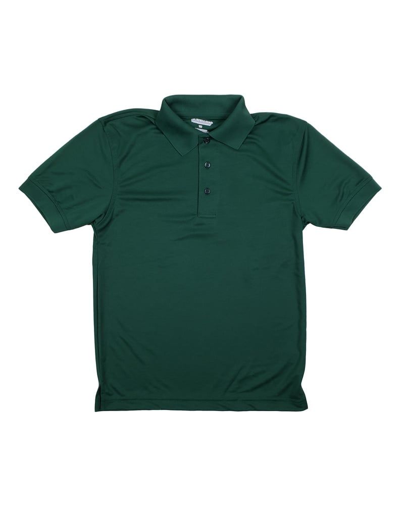 DRY FIT  SHORT SLEEVE POLO GREEN , Color: GREEN, Size: YXS