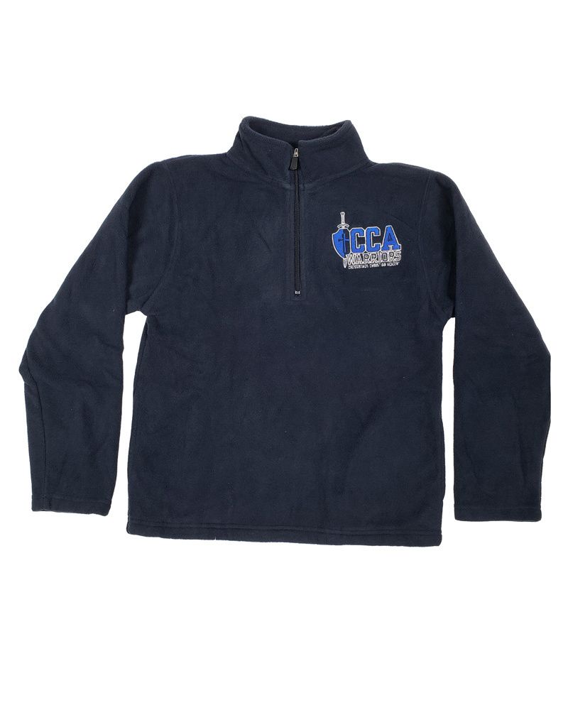 CROSSROADS CHRISTIAN 1/4 ZIP PULLOVER FLEECE , Color: NAVY, Size: Youth XS