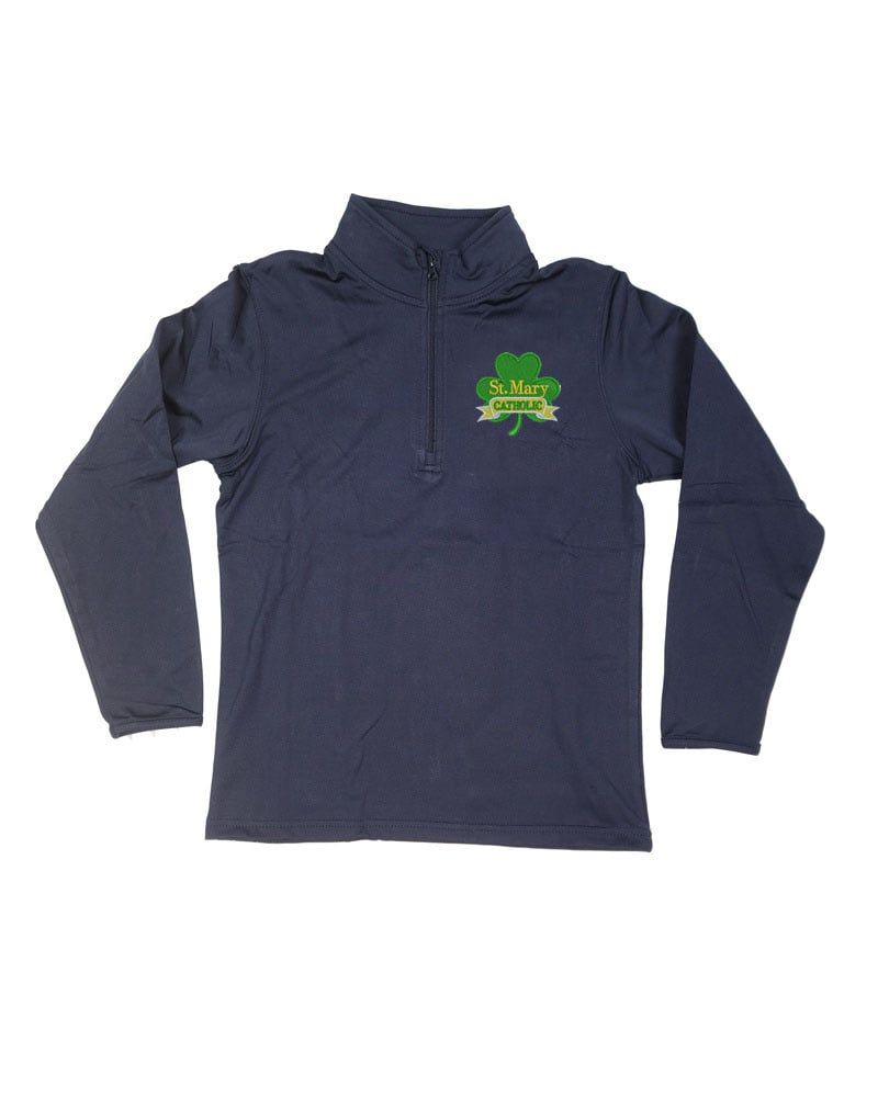 ST. MARYS MARIETTA 1/4 ZIP PERFORMANCE PULLOVER, Color: NAVY, Size: Youth XS