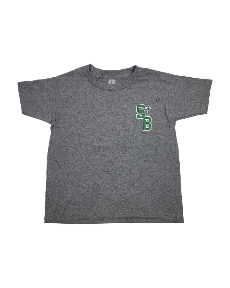 ST. BRENDAN  GYM T-SHIRT, Color: GREY, Size: YXS
