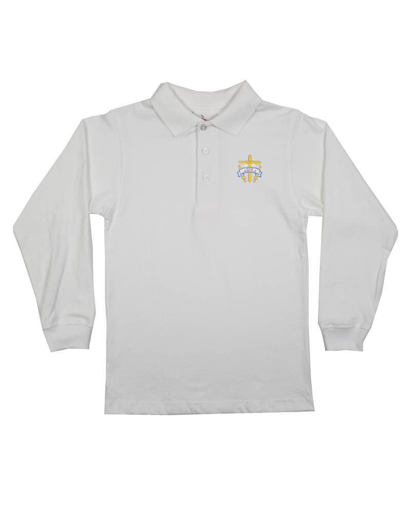 HOLY ANGELS  LONG SLEEVE  JERSEY KNIT SHIRT WHITE, Size: Youth XS