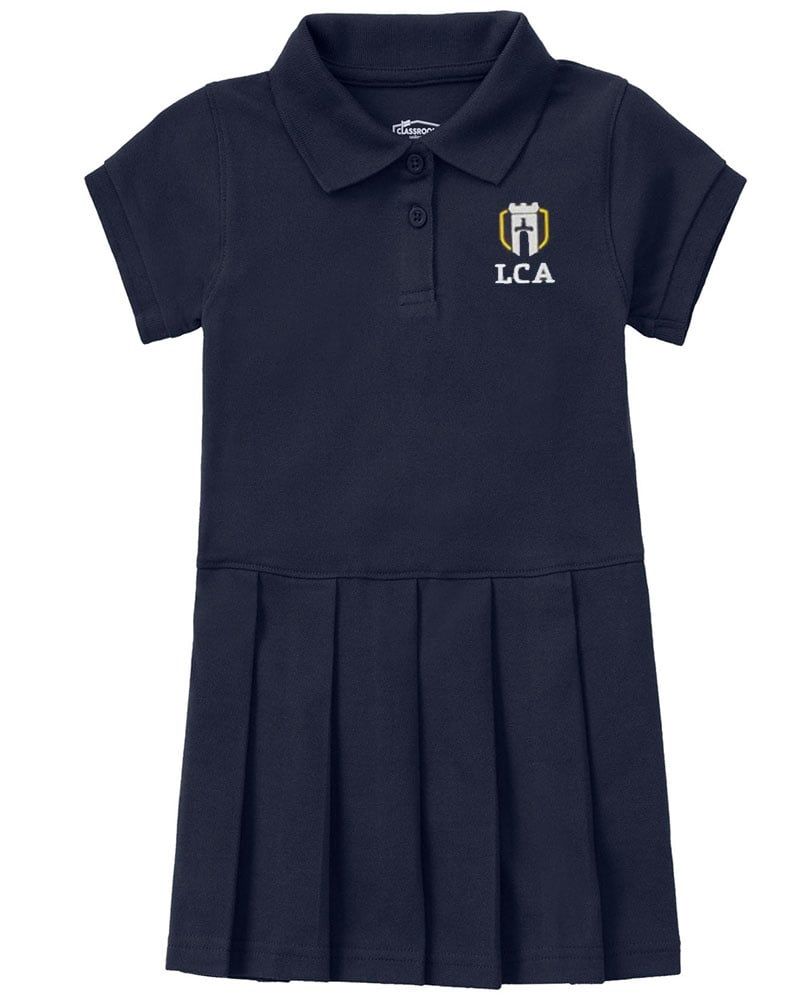 Legacy Uniform Polo Dress, Color: Navy, Size: Child 5