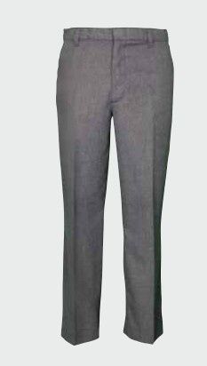 BOY/MENS FLAT FRONT PANTS CHARCOAL