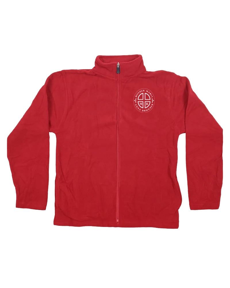 MOTHER BRUNNER FULL-ZIP FLEECE, Color: RED, Size: Youth XS