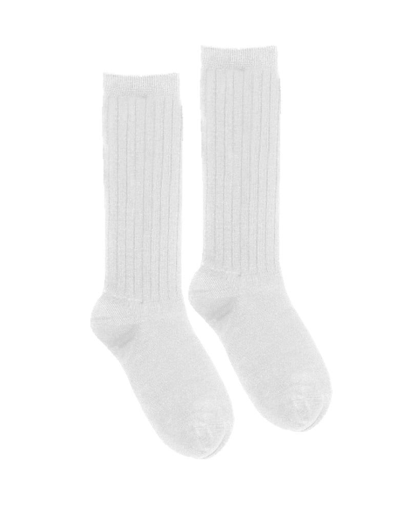 Knee High Socks, Color: Cable White, Size: S