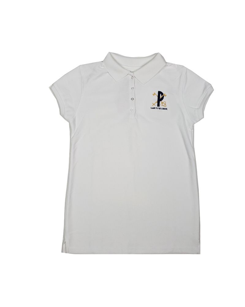 ST PETER GIRLS SS PIQUE SHIRT WHITE