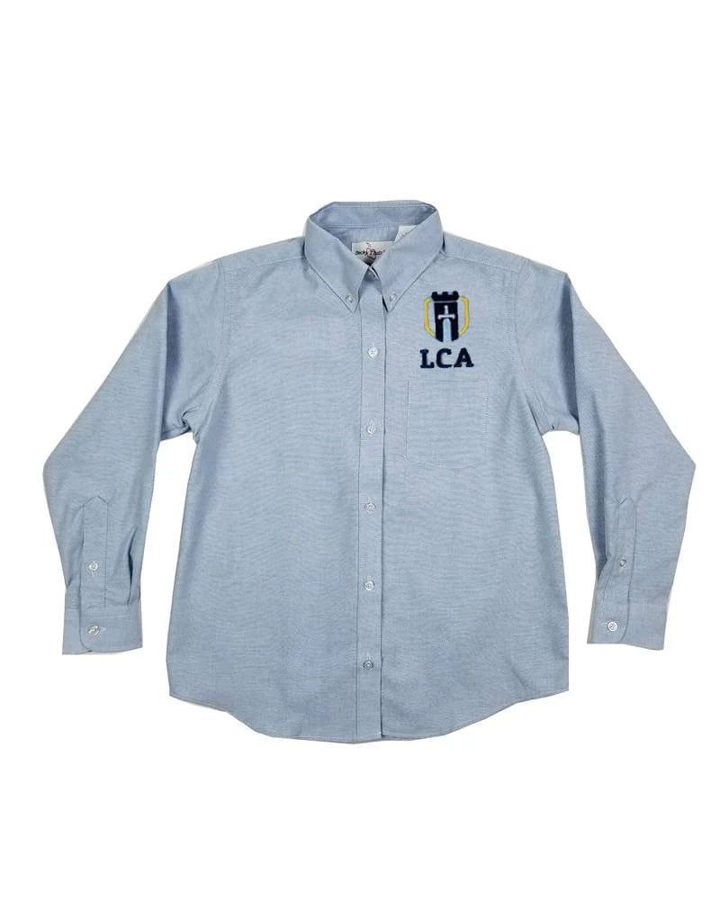 LEGACY LADIES LS OXFORD BLOUSE, Color: BLU, Size: Adult XS