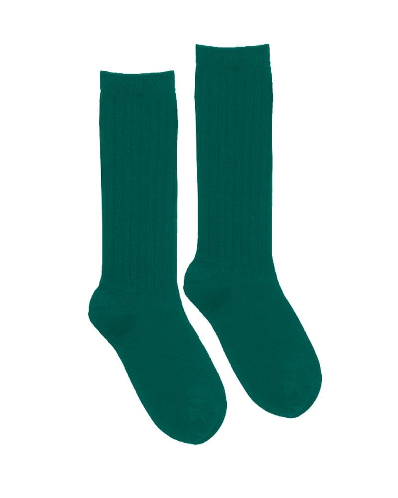 Knee High Socks, Color: Cable Green, Size: S