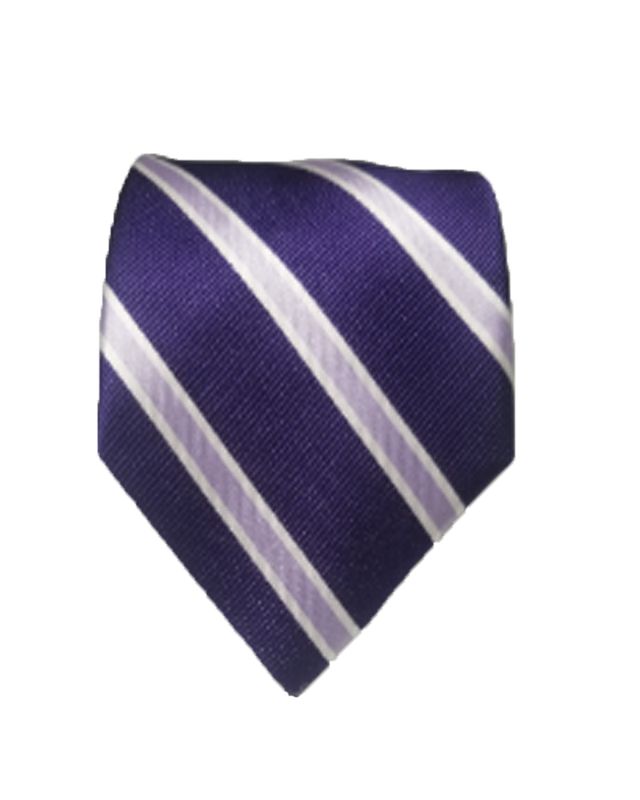 57" OPEN TIE-STANDARD STRIPE PURPLE/WH/ LT PURPLE