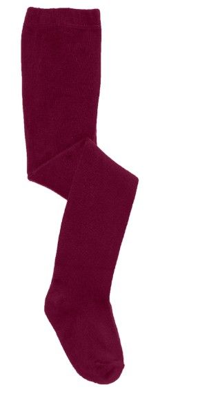Girls Tights, Color: Opaque Maroon, Size: Youth 4-6