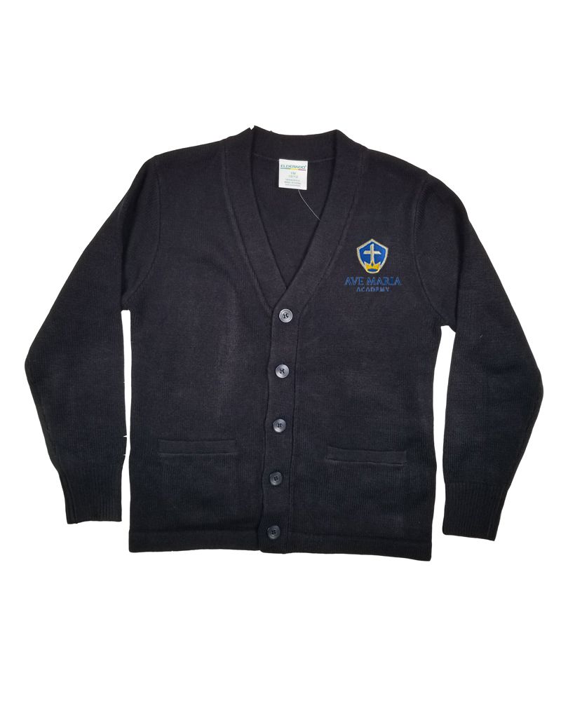 AVE MARIA V-NECK CARDIGAN W/ POCKET NAVY