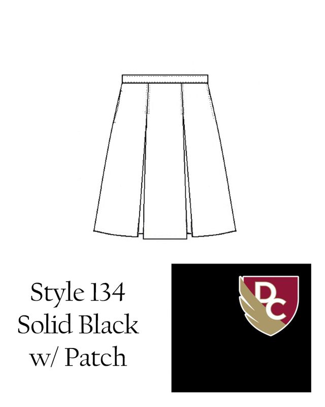 CLASSROOM DELAWARE CHRISITAN Skirt Style 134 BLACK