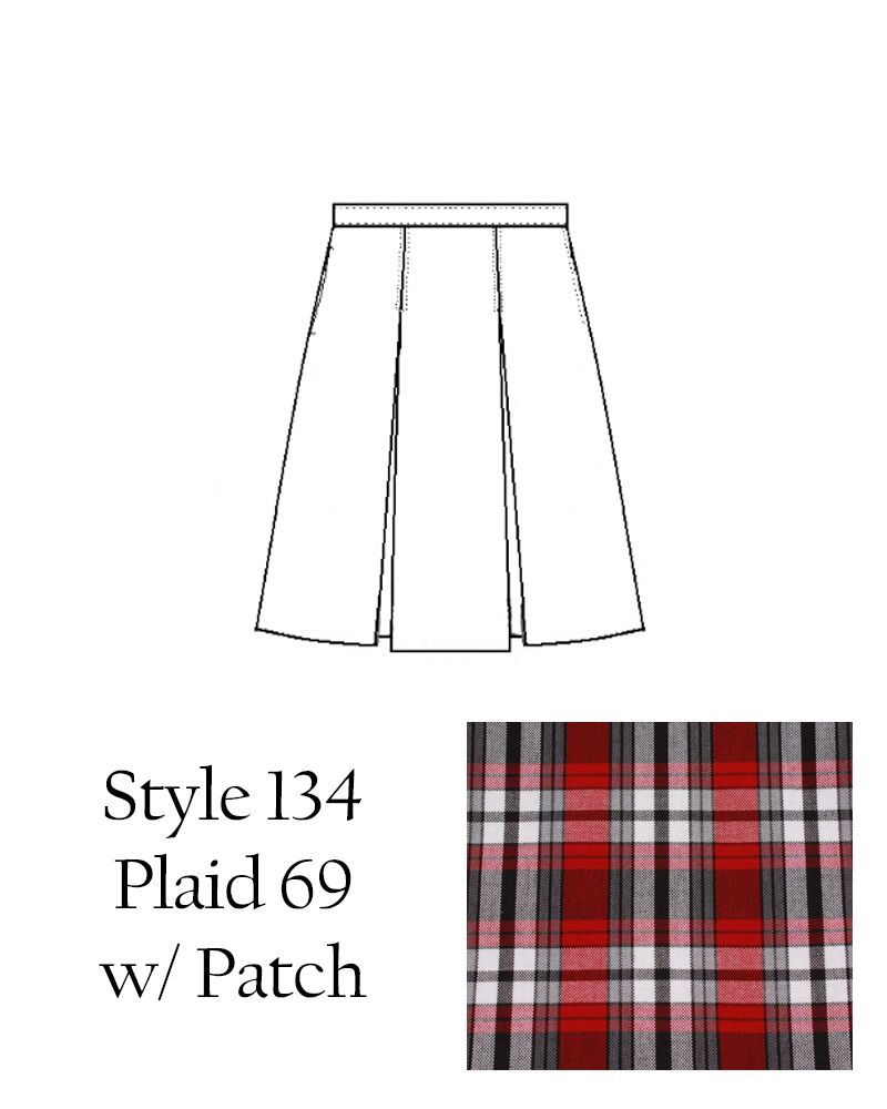 DELAWARE CHRISTIAN Skirt Style 134 Plaid 69