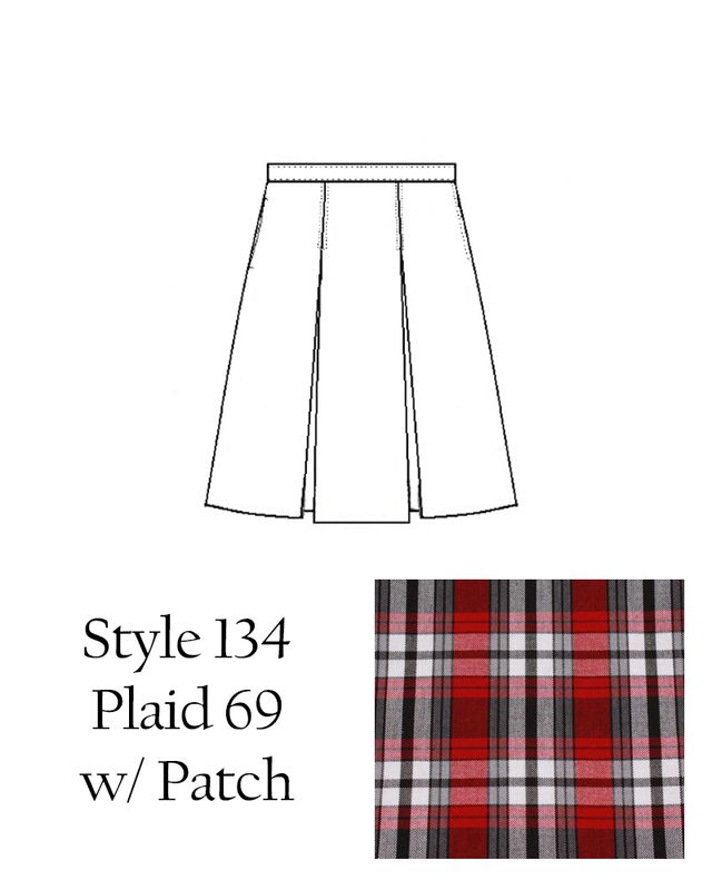 DELAWARE CHRISTIAN Skirt Style 134 Plaid 69