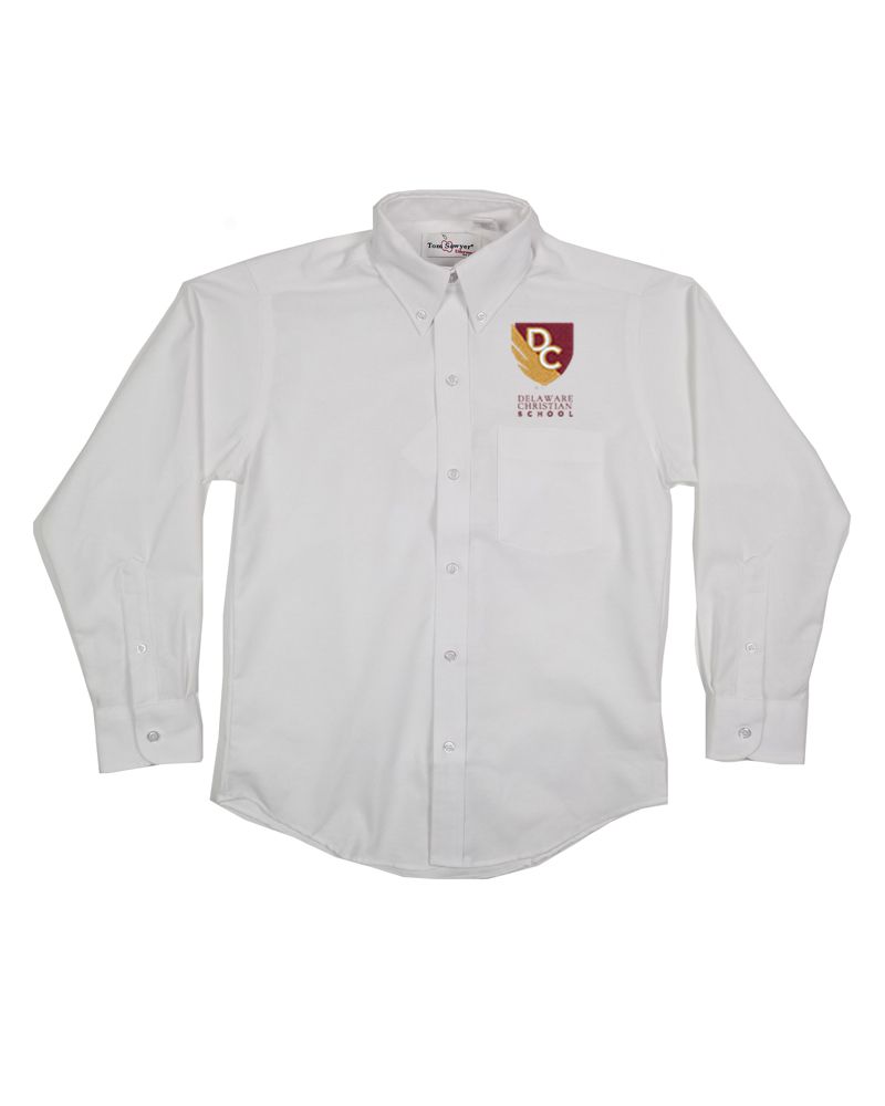 DELAWARE CHRISTIAN BOYS/MENS LS OXFORDS