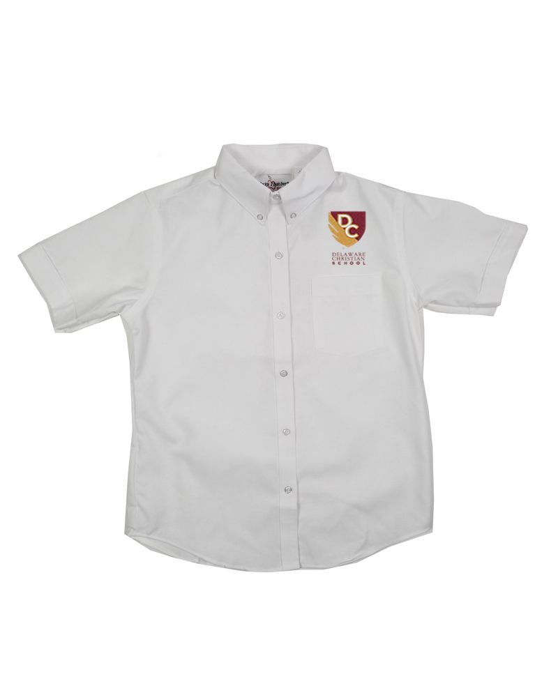 DELAWARE CHRISTIAN LADIES SS OXFORD BLOUSE