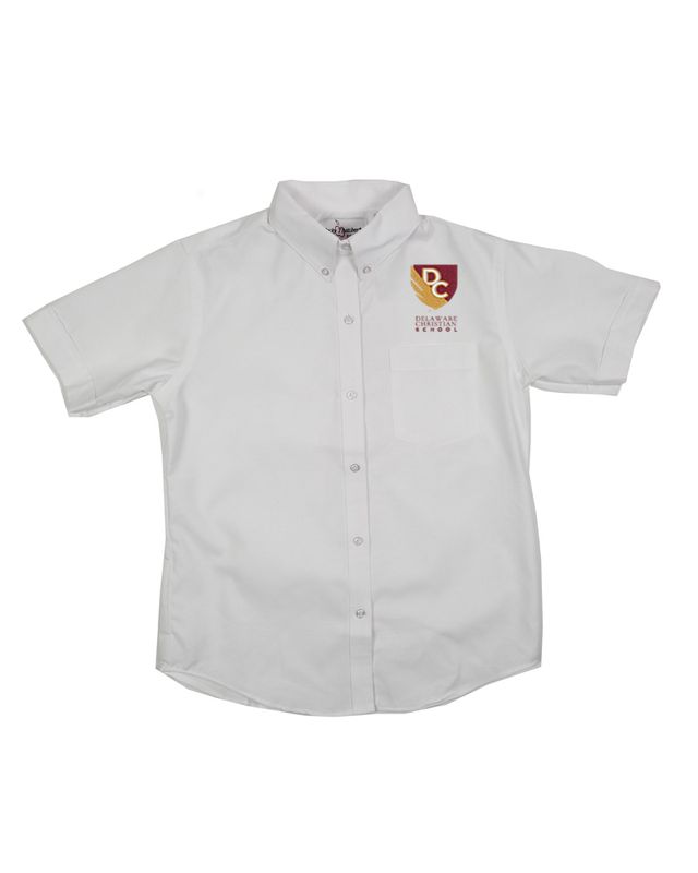 DELAWARE CHRISTIAN LADIES SS OXFORD BLOUSE