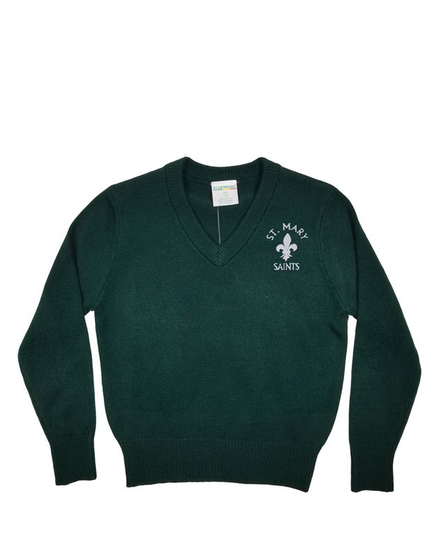 ST. MARY DELAWARE V/NECK PULLOVER SWEATER GREEN