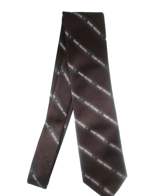 ST. MICHAEL WORTHINGTON BLACK/GREEN STRIPE TIE 48in