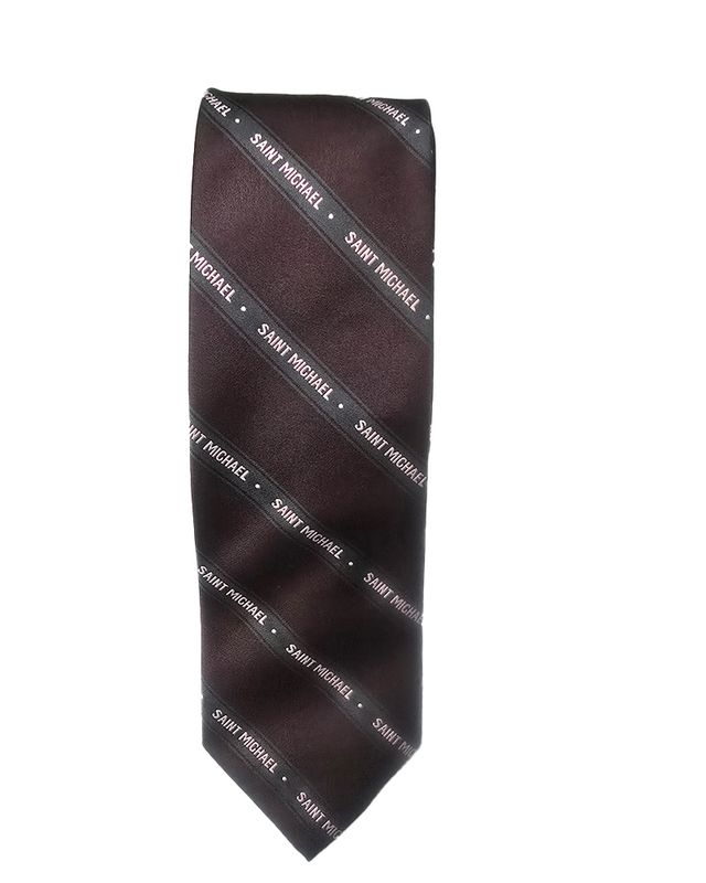 ST. MICHAEL WORTHINGTON BLACK/GREEN STRIPE TIE 57in