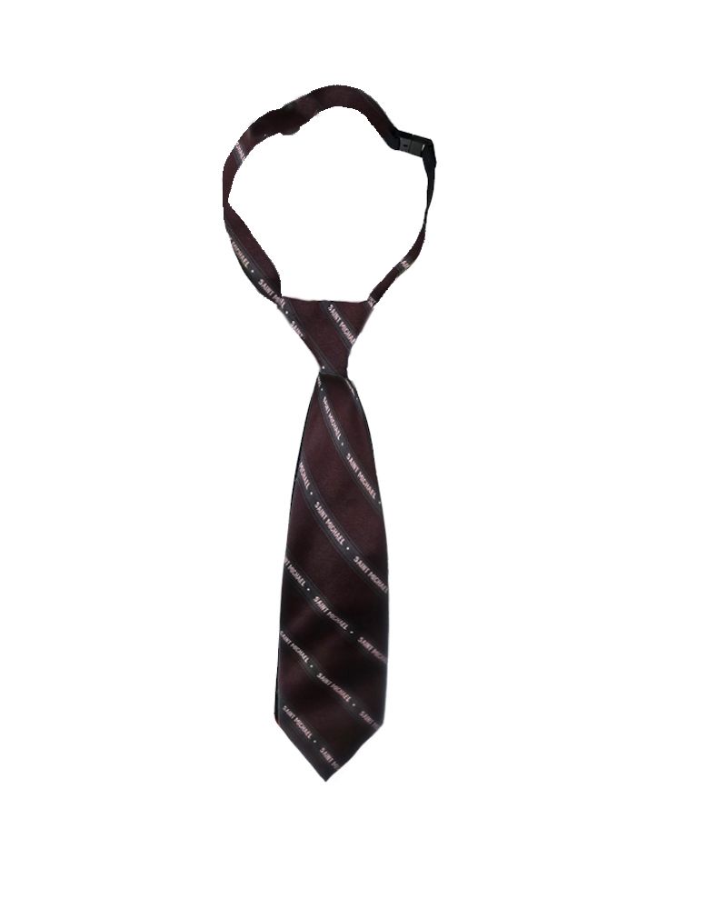 ST. MICHAEL WORTHINGTON BLACK/GREEN STRIPE READY MADE TIE 14in