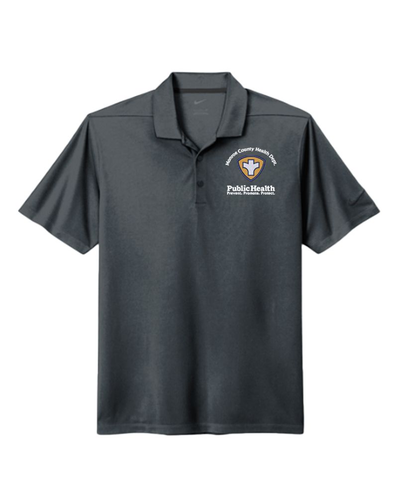 MCHD Nike Dri-Fit Micro Pique Polo, Color: Anthracite, Size: Adult S