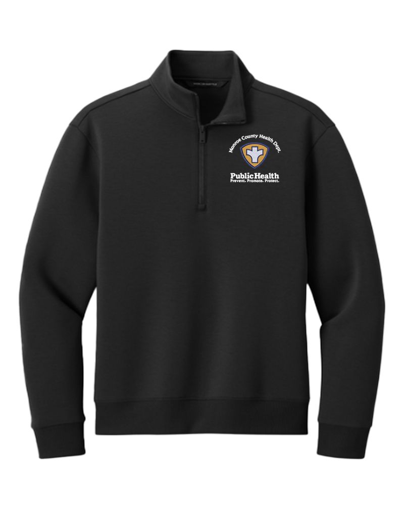 MCHD Mercer &amp; Mettle 1/4 Zip Sweatshirt, Color: Deep Black, Size: Adult S
