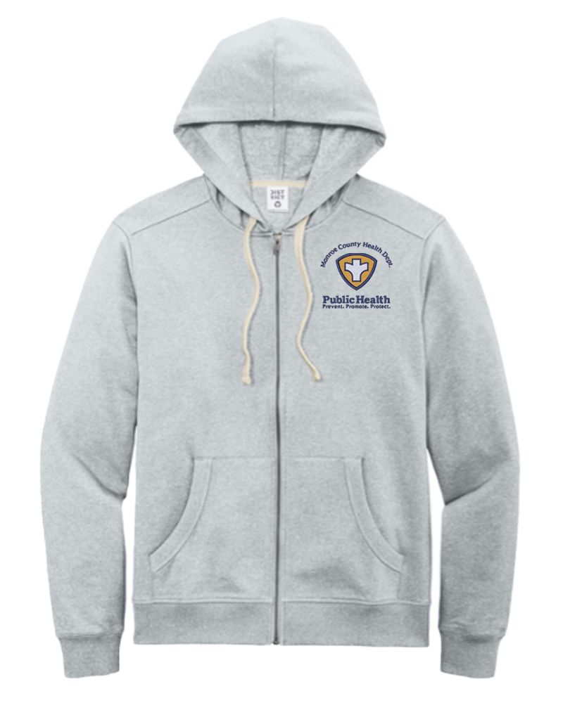 MCHD District Re-Fleece Full-Zip Hoodie, Color: Lt. Grey Heather, Size: Adult XS