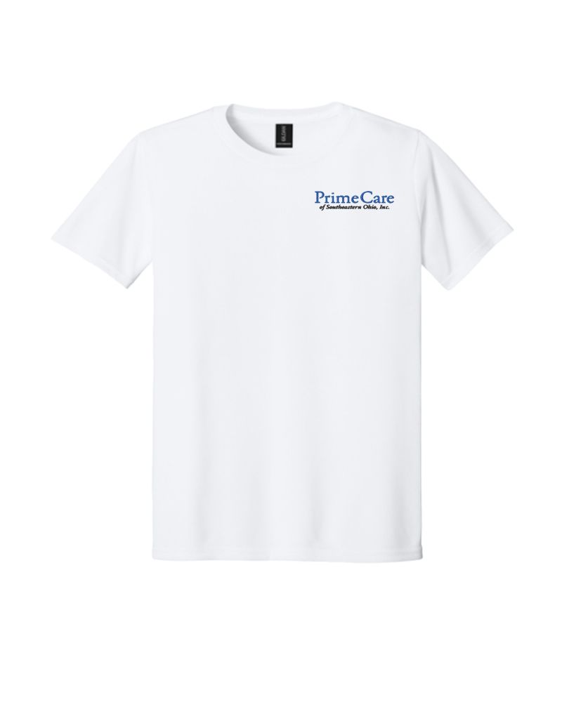 PrimeCare Gildan Performance T-Shirt, Color: White, Size: Adult S