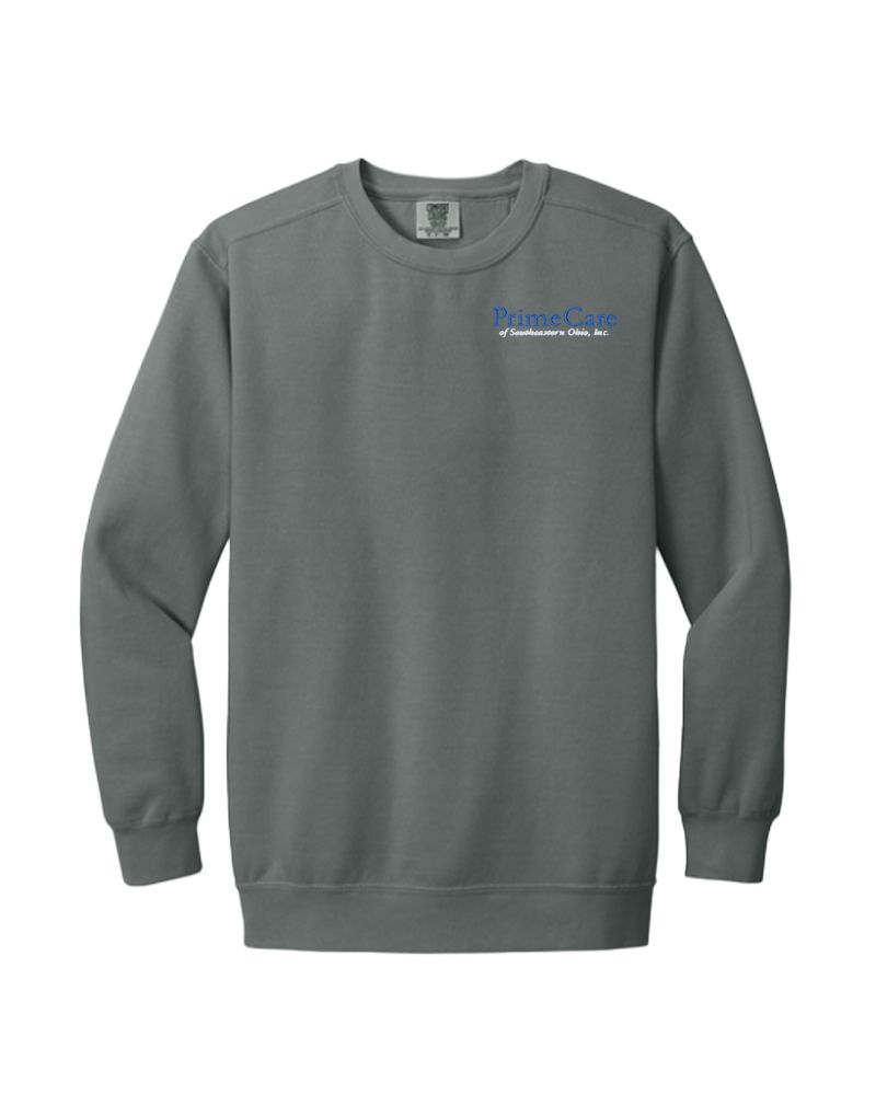 PrimeCare COMFORT COLORS Crewneck Sweatshirt, Color: Grey, Size: ADULT S