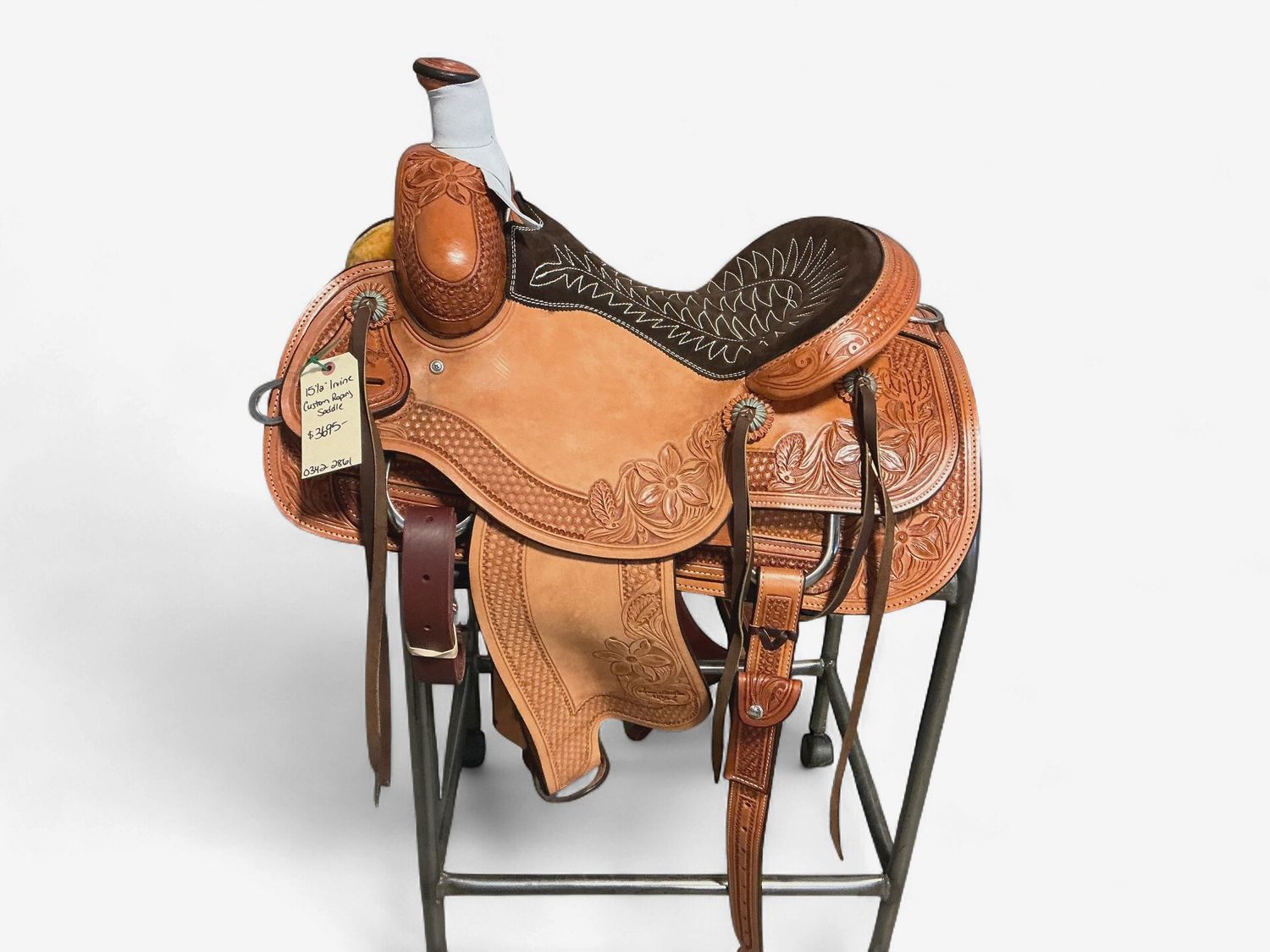 Irvine's Custom 15 1/2" Roping Saddle