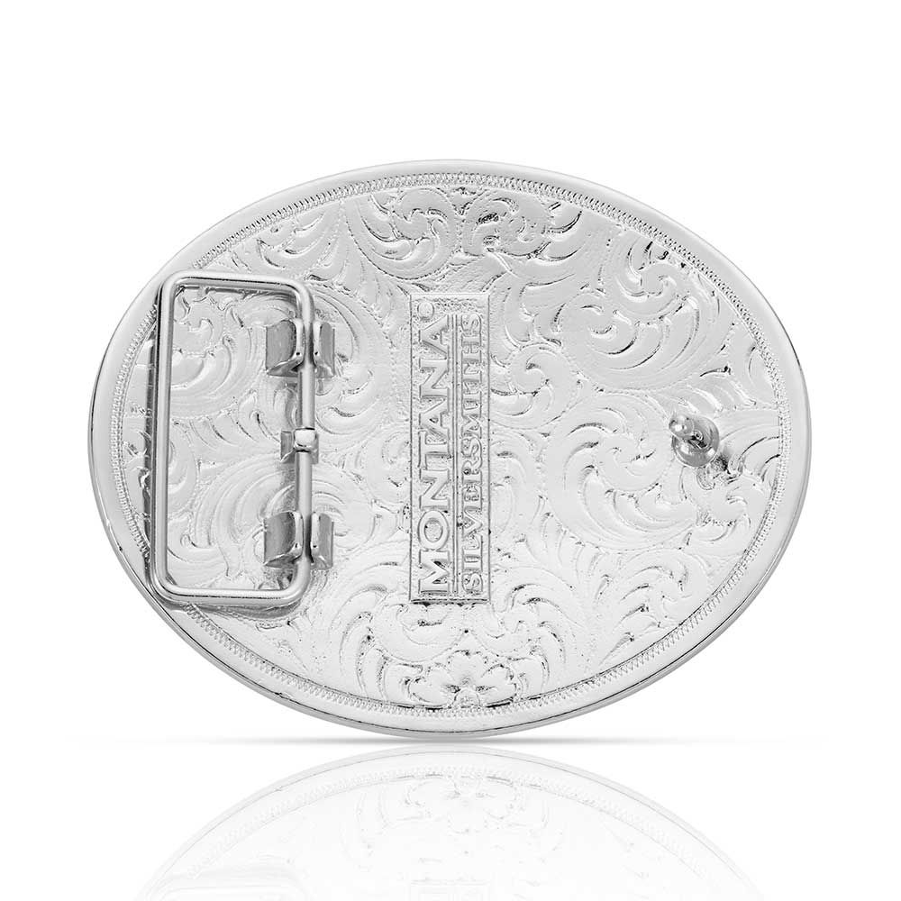 Montana Silversmiths Two tone Rope &amp; Barbed Wire Classic Impressions Christian Cowboy Attitude Buckle