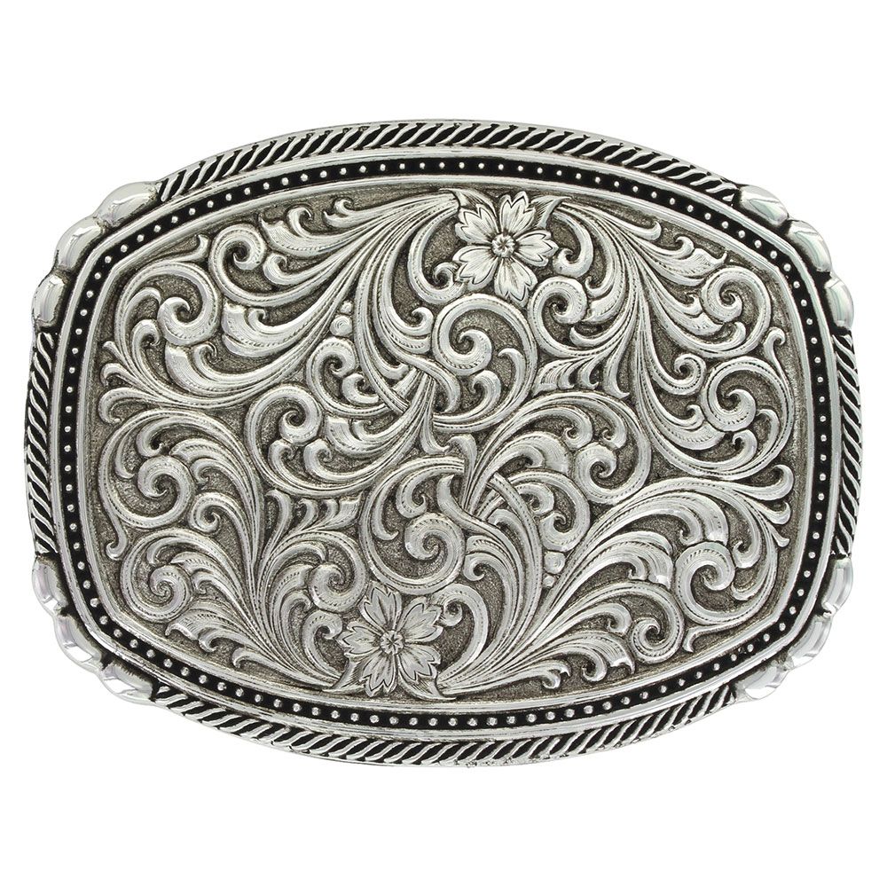 Montana Silversmiths Antiqued Pinpoints and Twisted Rope Trim Buckle