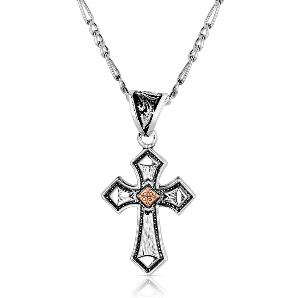 Montana Silversmiths Antique Copper Diamond Cross
