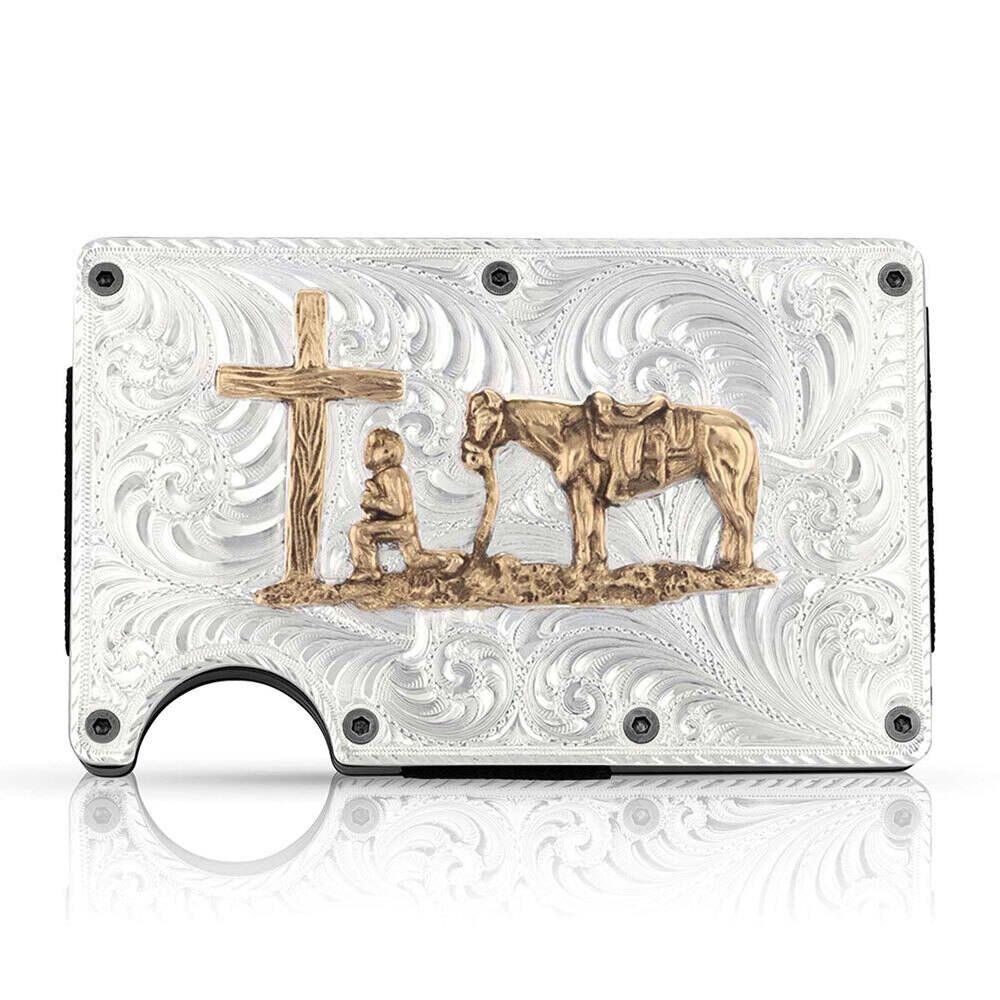 Montana Silversmiths Montana Credit Card &amp; Cash Case with Praying Cowboy