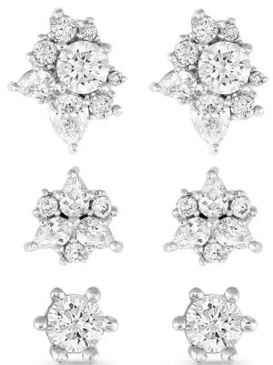 Montana Silversmiths Triple Play Crystal Post Earrings