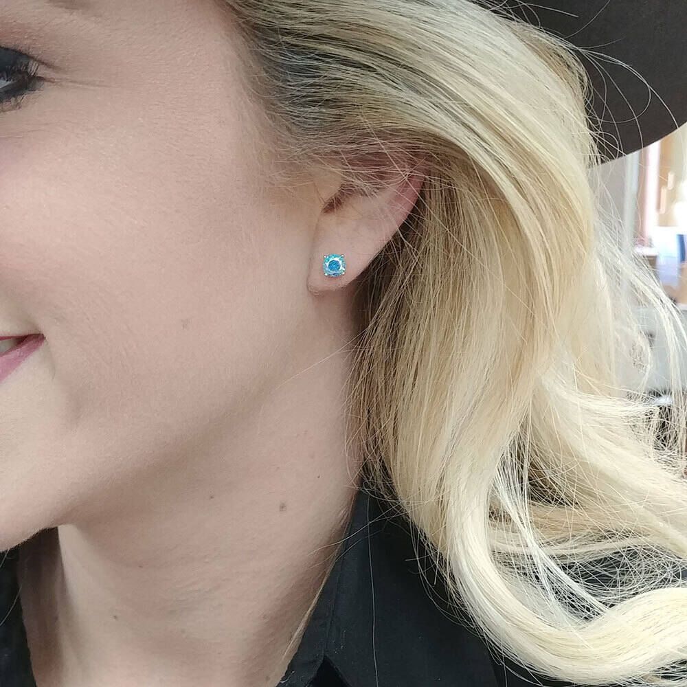 Montana Silversmiths Luminescent Blue Post Earrings