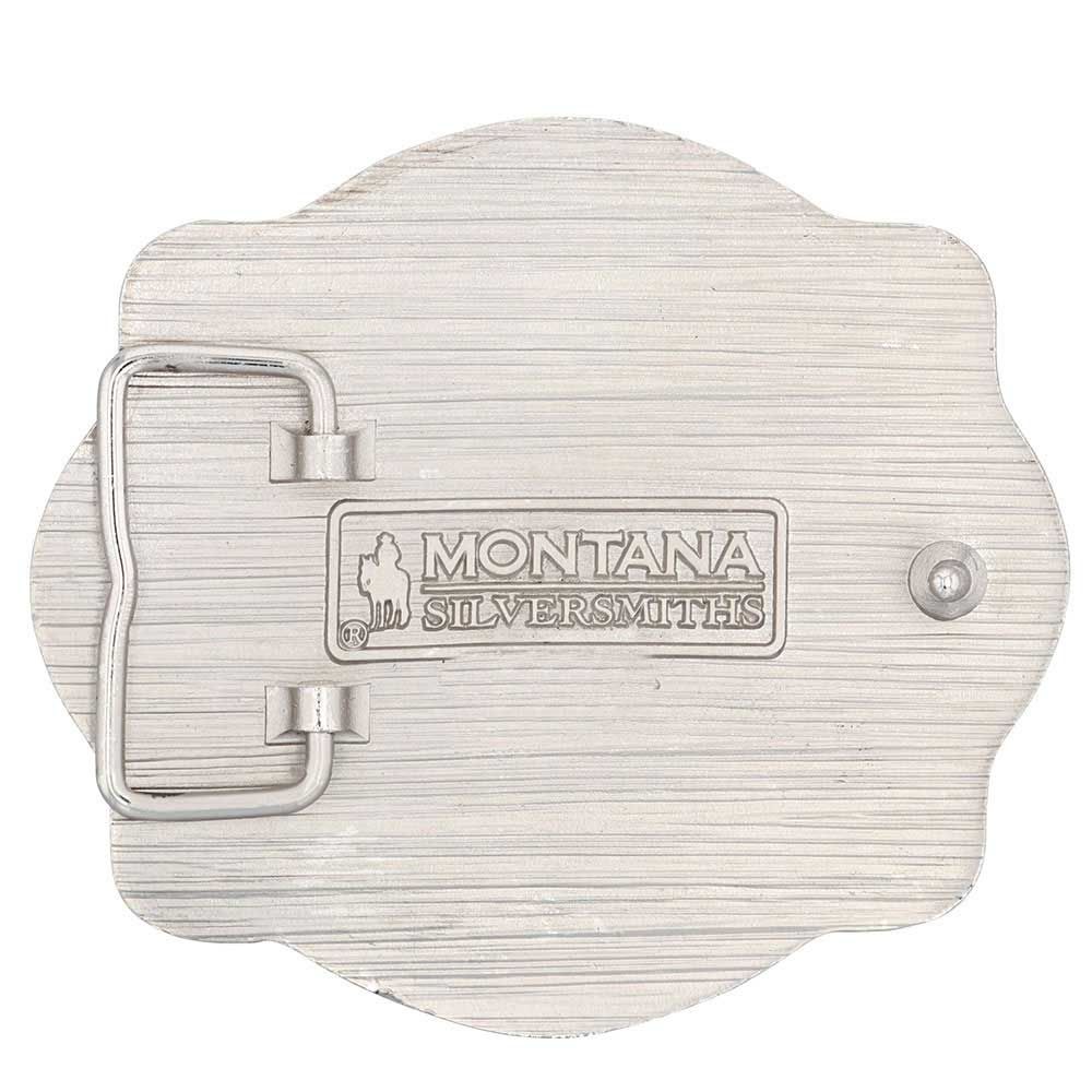Montana Silversmiths A-Blaze Filigree Framed Bull Rider Attitude Belt Buckle