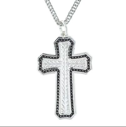 Montana Silversmiths Pinpoints and Wheat Cross Necklace