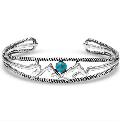 Montana Silversmiths Pursue the Wild Another Mountain Turquoise Cuff Bracelet