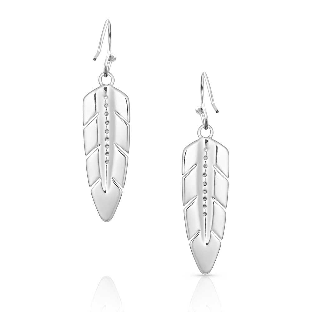 Montana Silversmiths Hawk Feather Opal Earrings