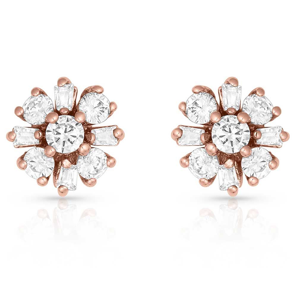 Montana Silversmiths Simply Brilliant Rose Flower Earrings