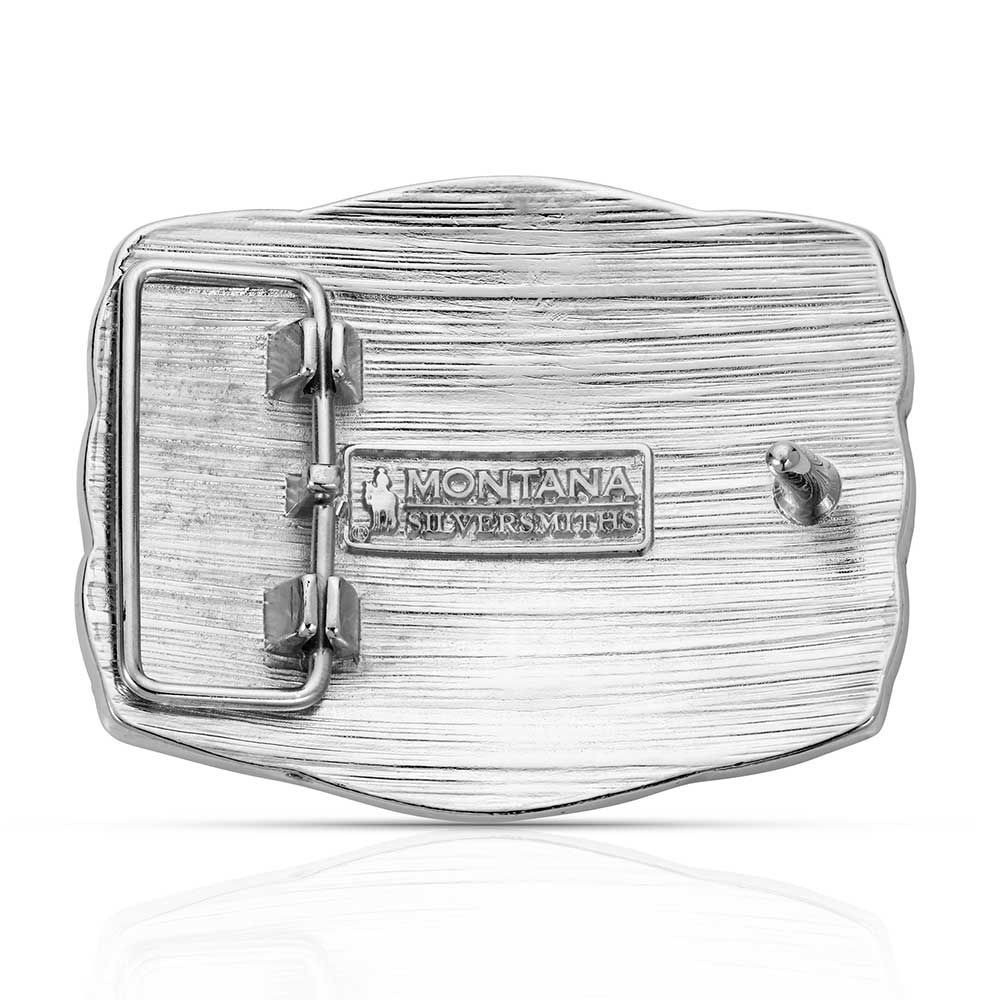 Montana Silversmiths Classic Impressions Waving American Flag Attitude Buckle