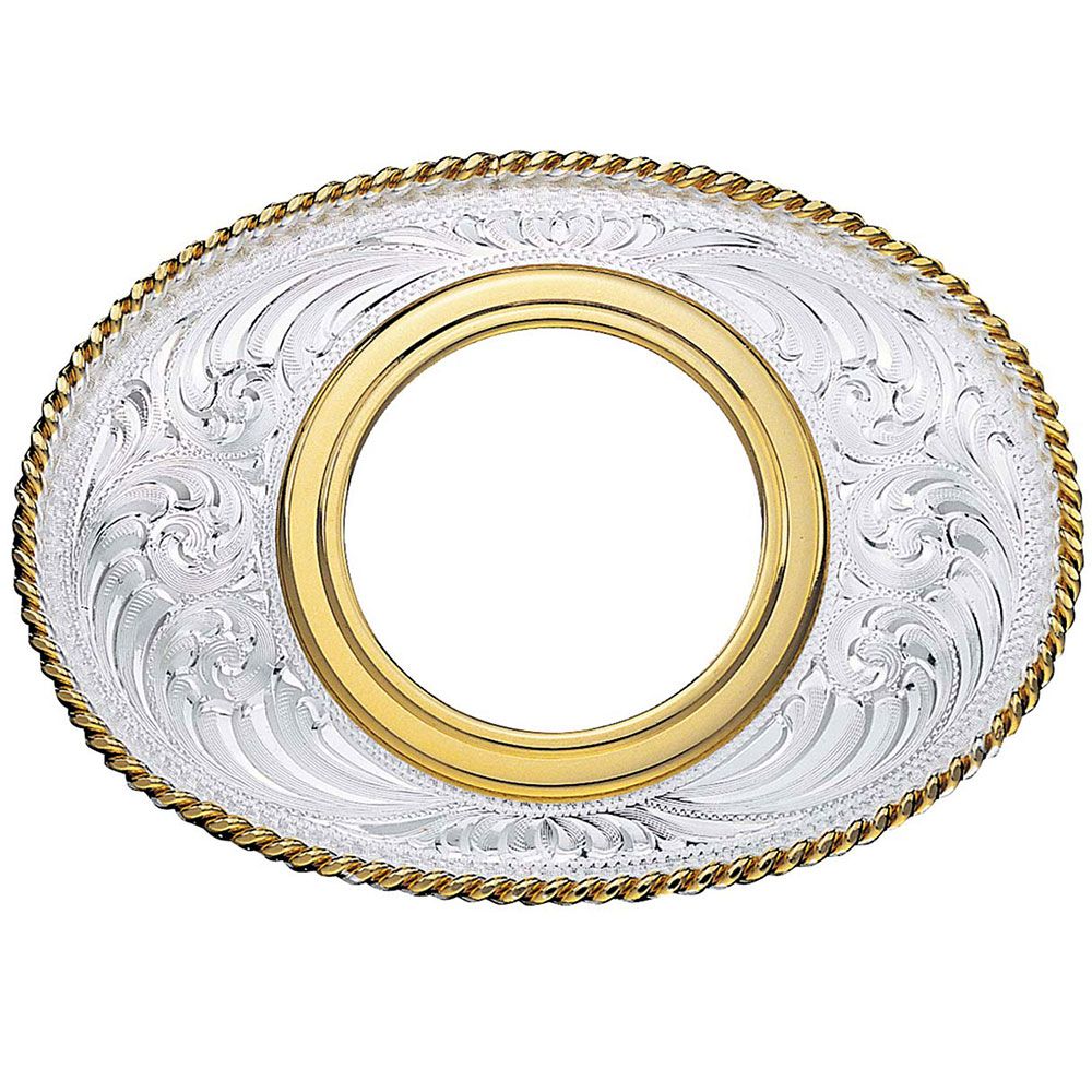 Montana Silversmiths Coin Holder Western Belt Buckle without Coin