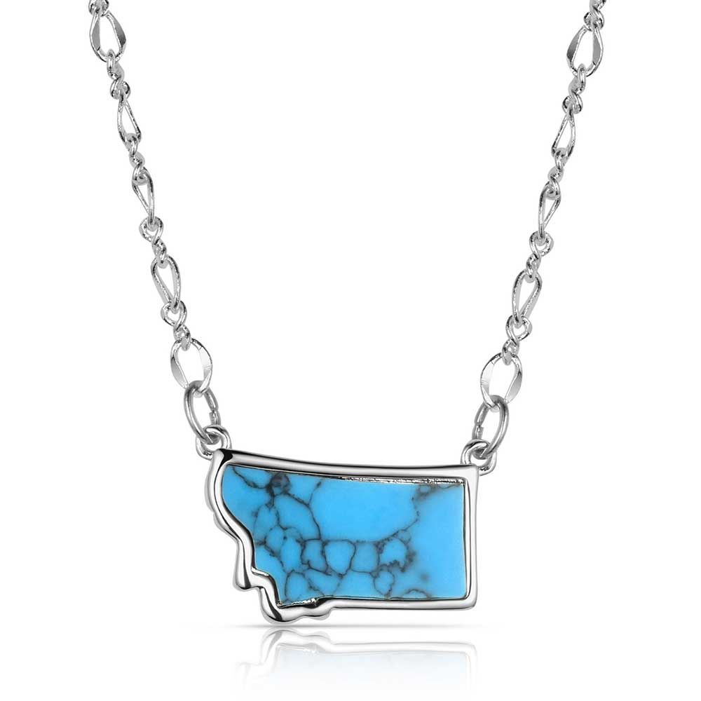 Montana Silversmiths Turquoise Montana State Necklace