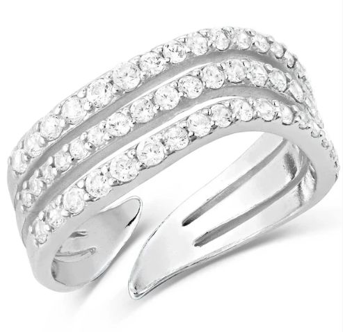 Montana Silversmiths Calm Waters Crystal Open Ring